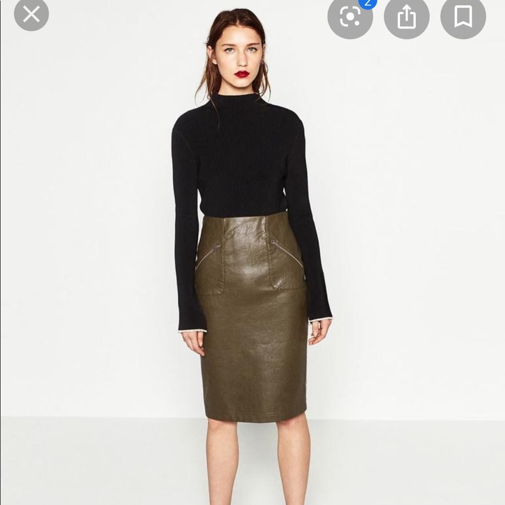 ZARA Leather Skirt